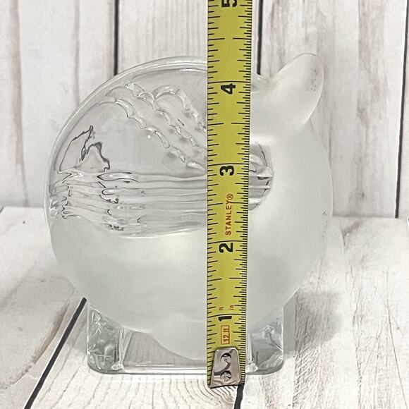 Vintage 1990's PARTYLITE Retired Frosted Whale Sea Ocean Tea Light Candle Holder - Picture 8 of 9